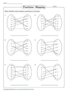 Functions Mapping Sheet 1 - Math Worksheets 4 Kids