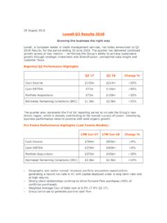 Lowell Q2 Results 2018