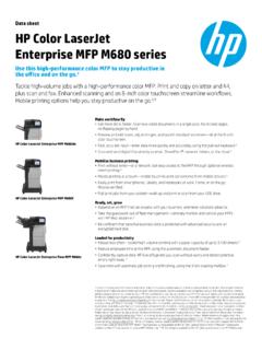 Data sheet HP Color LaserJet Enterprise MFP M680 series