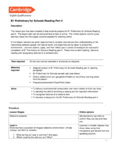 B1 Preliminary for Schools Reading Part 4