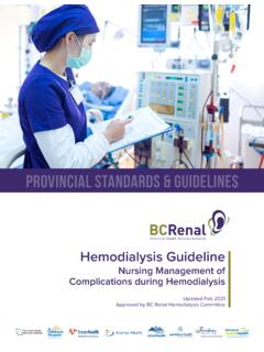 Hemodialysis Guideline - BC Renal