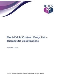 Medi-Cal Rx Contract Drugs List - Therapeutic Classifications