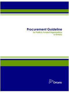 Procurement Guideline for Publicly Funded Organizations in ...