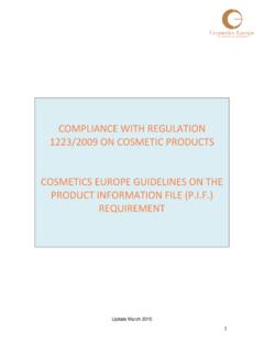 COMPLIANCE WITH REGULATION 1223/2009 ON COSMETIC …