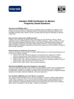 Intertek’s NOM Certification for Mexico: Frequently Asked ...