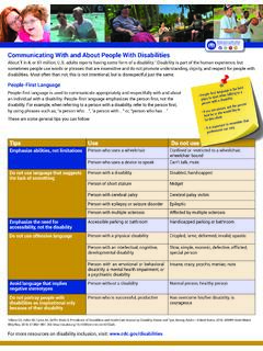 Communicating With and About People With Disabilities