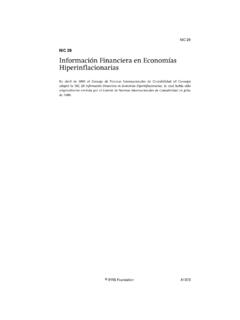 Hiperinflacionarias Informaci&#243;n Financiera en Econom&#237;as NIC 29