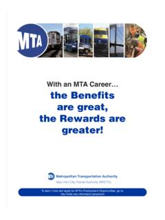 With an MTA Career… the Benefits are great, the Rewards ...