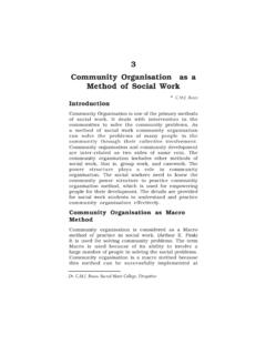 3 Community Organisation as a Method of Social Work