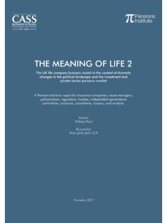 THE MEANING OF LIFE 2 - Pensions Institute