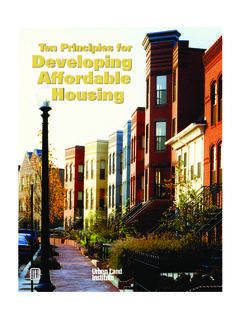 Ten Principles for Developing Affordable Housing