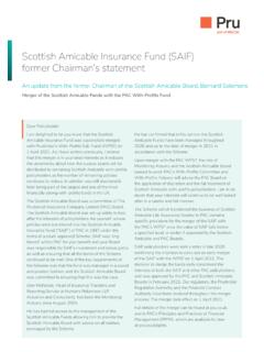 Scottish Amicable Insurance Fund (SAIF) former Chairman’s ...