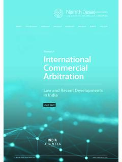 Research International Commercial Arbitration - Nishith Desai