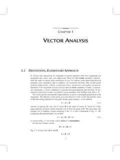 CHAPTER 1 VECTOR ANALYSIS - Elsevier.com