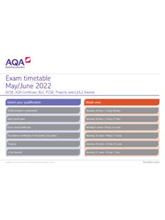 Exam timetable May/June 2022 - filestore.aqa.org.uk