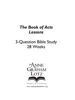 The Book of Acts Lessons - annegrahamlotz.org