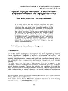 Impact Of Employee Participation On Job …