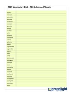 GRE Vocabulary List – 500 Advanced Words