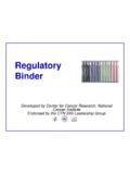Regulatory Binder - ONS