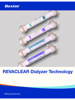 REVACLEAR Dialyzer Technology - Baxter