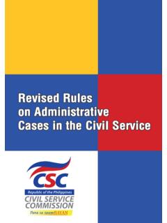 Revised Rules on Administrative Cases in the Civil …