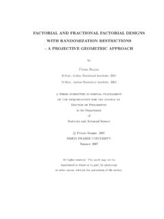 FACTORIAL AND FRACTIONAL FACTORIAL DESIGNS WITH ...