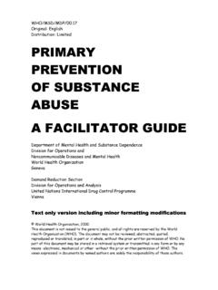 PRIMARY PREVENTION OF SUBSTANCE ABUSE A …