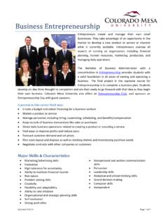 Business Entrepreneurship - coloradomesa.edu