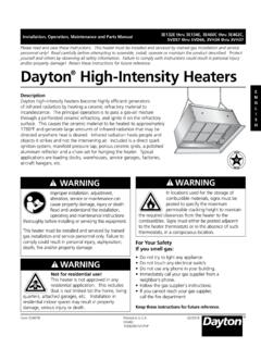Dayton High-Intensity Heaters - Detroit Radiant Products Co.