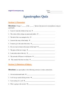 Apostrophes Practice Quiz - EnglishForEveryone.org