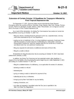 N-21-5:Extension of Certain October 15 Deadlines for ...