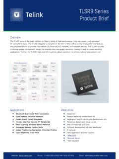 TLSR9 Series Product Brief