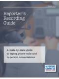 Summer 2012 Reporter’s Recording Guide