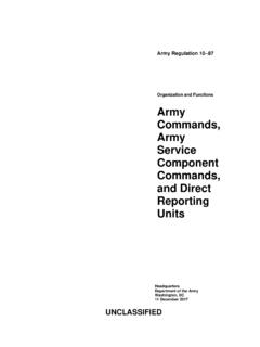 UNCLASSIFIED - United States Army