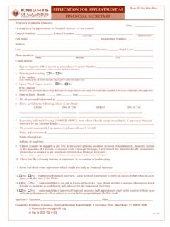 APPLICATION FOR APPOINTMENT AS FINANCIAL …