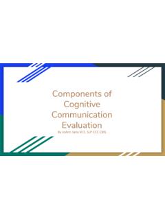 Communication Evaluation Cognitive - Theresa Richard