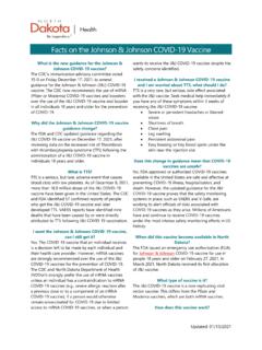 Facts on the Johnson &amp; Johnson COVID-19 Vaccine
