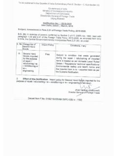 order from India’s Director General of Foreign Trade