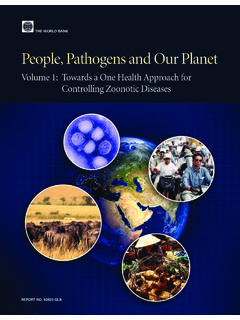 People, Pathogens and Our Planet - World Bank