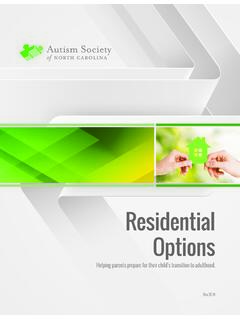 Residential Options - Autism Society of NC