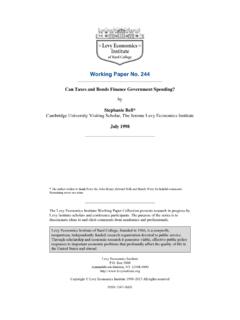 Working Paper No. 244 - Levy Economics Institute