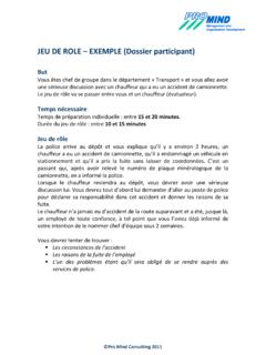 JEU DE ROLE EXEMPLE (Dossier participant)