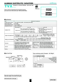 ALUMINUM ELECTROLYTIC CAPACITORS TVX Standard ... - …