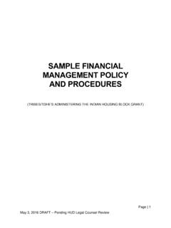 SAMPLE FINANCIAL MANAGEMENT POLICY AND PROCEDURES