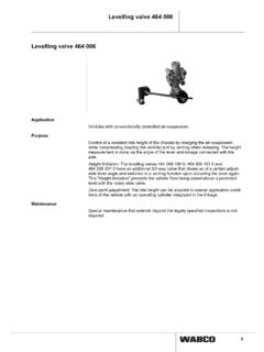 Levelling valve 464 006 - WABCO