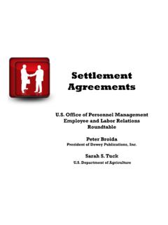 Settlement Agreements - OPM.gov