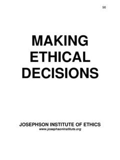 MAKING ETHICAL DECISIONS - University of Kentucky