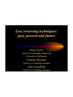 Loss reserving techniques: past, present and future