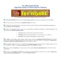 Fry 1000 Instant Words: Free Flash Cards and Word Lists ...