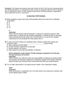 L2 Quiz Key: Fall Protection 1) - Occupational Safety and ...